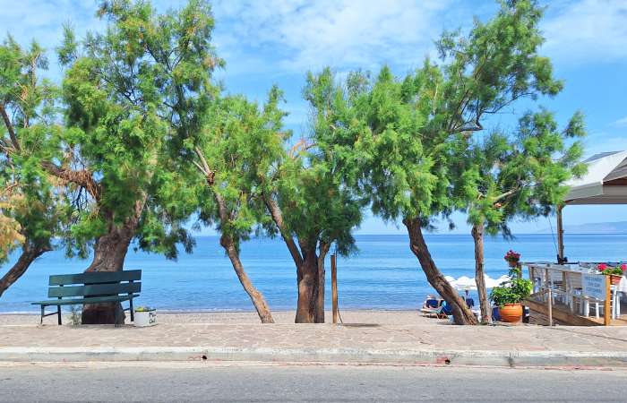 Stranden ved Ilion Hotel 