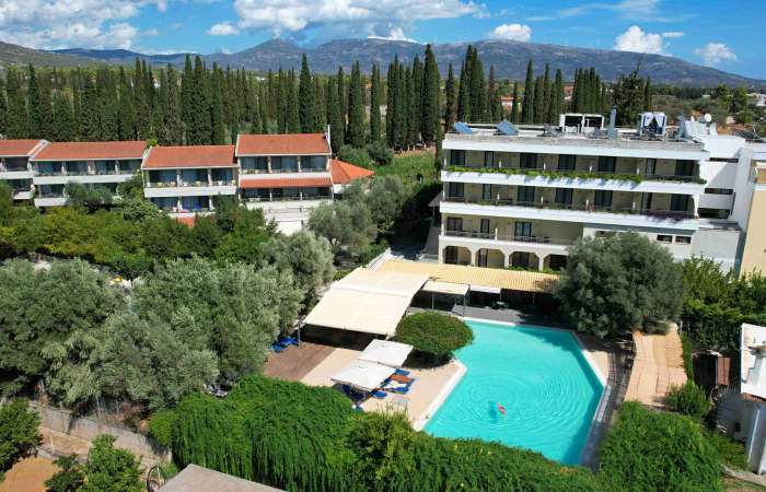 Swimmingpool med poolbar