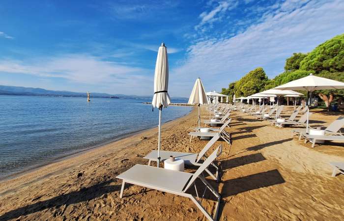 Hotellets private strand