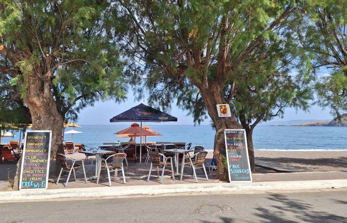 Anaxos stranden ved hotellet