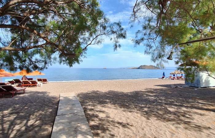 Anaxos stranden ved hotellet